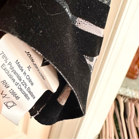 Eby Floral Black and White Bra XL - Picture 3 of 4